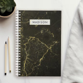 Zwart Goud Marmer Gepersonaliseerde Zakelijk Planner