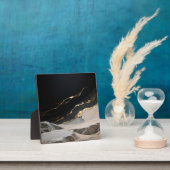 Zwart Goud Marmer Landschap Fotoplaat (Insitu)
