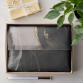 Zwart Goud Marmer Landschap Tissuepapier (Geschenk)