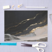 Zwart Goud Marmer Landschap Tissuepapier (Craft)