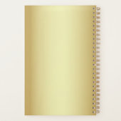 Zwart Goud Marmer Monogram Planner Journaal (Achterkant)