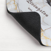 Zwart Goud Marmer Opgericht Gepersonaliseerd Muismat (Hoek)