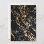 Zwart Goud Marmer Verrassing 55e Verjaardagsfeest Kaart (Achterkant)