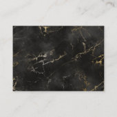 Zwart goud marmer Website RSVP Barcode Informatiekaartje (Achterkant)