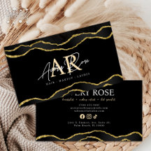 Zwart Goud Marmeren Agaat Cosmetologist Beauty