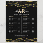 Zwart Goud Marmeren Agaat Schoonheidssalon Prijsli (Voorkant)