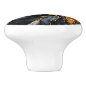 Zwart Goud Marmeren Alcoholinkt Abstract Keramische Knop (Zijkant)