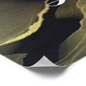 Zwart & Goud Marmeren Kaart & Gift Poster (Hoek)