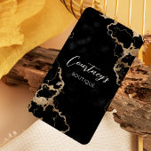 Zwart & Goud Marmeren Kleding Swing Label Prijs La Visitekaartje