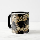 Zwart & Goud Marmeren Mok — Kunst Ontmoet Eleganti (Voorkant links)