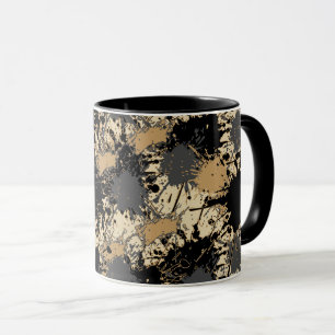 Zwart & Goud Marmeren Mok — Kunst Ontmoet Eleganti