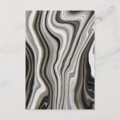 Zwart & Goud Marmeren QR Code Trouwbehuizingen Kaa Informatiekaartje (Achterkant)