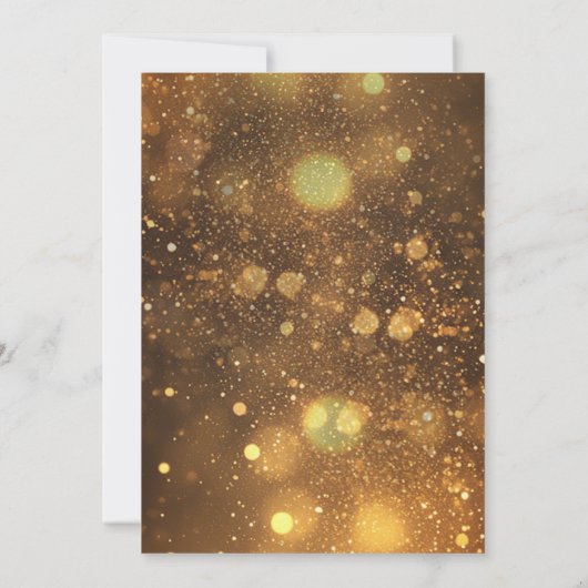 Zwart Goud Masquerade Verjaardagsfeest Kaart (Achterkant)