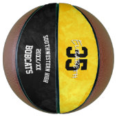 Zwart Goud Meisjes Team Geest Herdenking Basketbal (Verticaal)