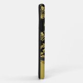 Zwart & Goud Metallic look met damasks Case-Mate iPhone Case (Achterkant/rechts)