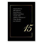 Zwart Goud Minimal Bold Script Typografie Trouwen Kaart (Voorkant)