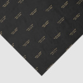 Zwart & Goud Minimal Douanetekst Weefseldocument Tissuepapier (Detail)