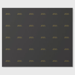 Zwart & Goud Minimalistisch Eenvoudig Modern Eigen Cadeaupapier