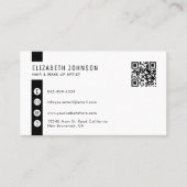 Zwart Goud Minimalistische Eenvoudige QR Code Visitekaartje (Voorkant)