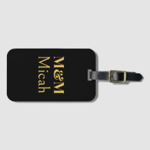Zwart Goud Minimalistische Monogram Moderne Luxe