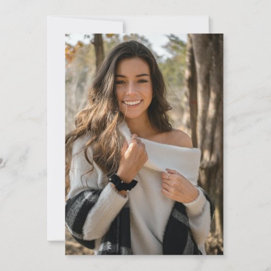 Zwart Goud Modern Afstuderen Foto Aankondiging