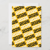 Zwart & Goud Modern Afstuderen Fotoaankondiging Kaart (Achterkant)