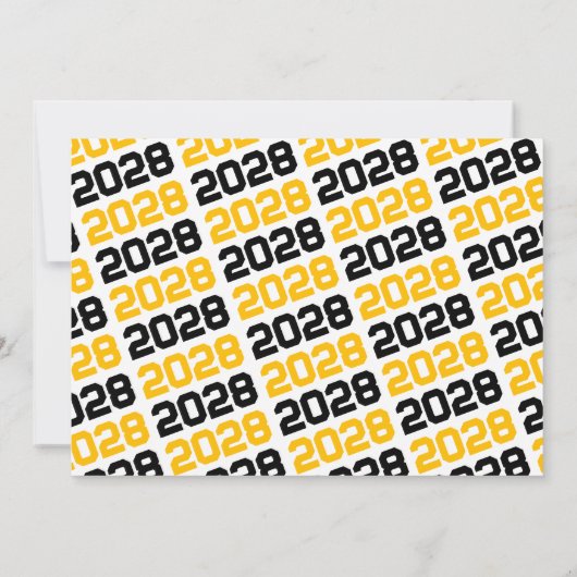 Zwart & Goud Modern Afstuderen Fotouitnodiging Kaart (Achterkant)