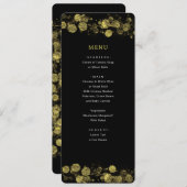 Zwart Goud Modern Artistiek Abstract Menu Kaart (Voorkant / Achterkant)