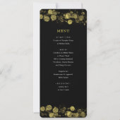 Zwart Goud Modern Artistiek Abstract Menu Kaart (Voorkant)