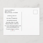 Zwart Goud Modern Fotoscript Save Our Date Aankondigingskaart (Achterkant)