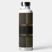 ZWART & GOUD MODERN GESTREEPT UITERLIJK PATROON WATERFLES (Rechts)