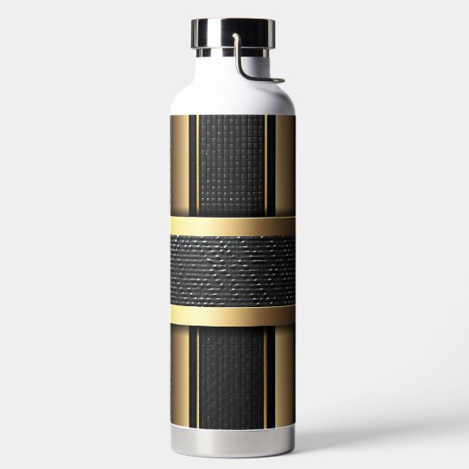 ZWART & GOUD MODERN GESTREEPT UITERLIJK PATROON WATERFLES (Links)