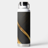 ZWART & GOUD MODERN GESTREEPT UITERLIJK PATROON WATERFLES (Achterkant)