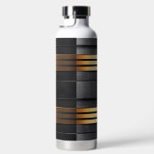 ZWART & GOUD MODERN GESTREEPT UITERLIJK PATROON WATERFLES (Rechts)