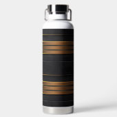 ZWART & GOUD MODERN GESTREEPT UITERLIJK PATROON WATERFLES (Achterkant)