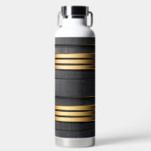 ZWART & GOUD MODERN GESTREEPT UITERLIJK PATROON WATERFLES (Voorkant)