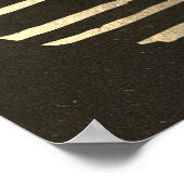 Zwart Goud Moderne hedendaagse Abstracte Wall Art Poster (Hoek)