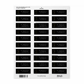 Zwart & Goud Moderne Hemelse Maan Sterren Bruiloft Etiket (Full Sheet)