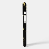 Zwart & Goud Moderne Hemelse Maansterren Case-Mate iPhone Case (Achterkant / Links)