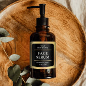 Zwart & Goud Moderne Huidverzorging Product Verpak Vierkante Sticker