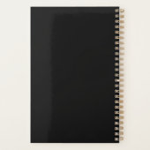 Zwart goud moderne minimalistische luxe 2026 planner (Achterkant)