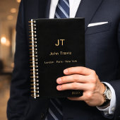 Zwart goud moderne minimalistische luxe notitieboek