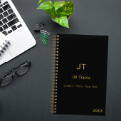 Zwart goud moderne minimalistische luxe notitieboek