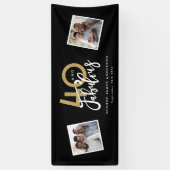 Zwart & goud moderne multi foto 40 en fantastisch spandoek (Verticaal)