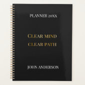 Zwart & Goud Moderne Productiviteit Planner (Voorkant)