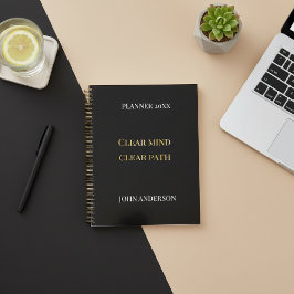Zwart & Goud Moderne Productiviteit Planner