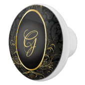 Zwart goud Monogram Classy Royal Style Knop (Rechts)