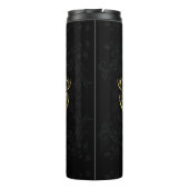 Zwart-goud monogram Classy Thermosbeker (Achterkant)