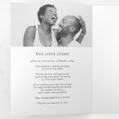 Zwart goud monogram krans verhaal & programma brui (Binnenzijde eerst)