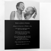 Zwart goud monogram krans verhaal & programma brui (Binnenzijde eerst)